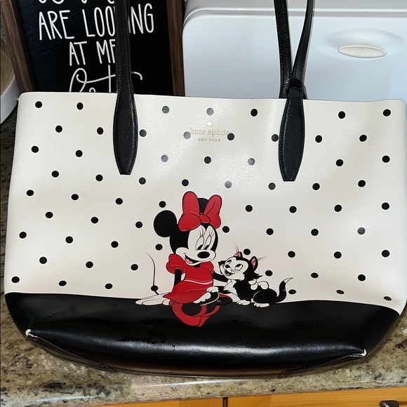Kate Spade ♠️ Black and White Minnie Mouse Tote. Disney - Picture 14 of 14